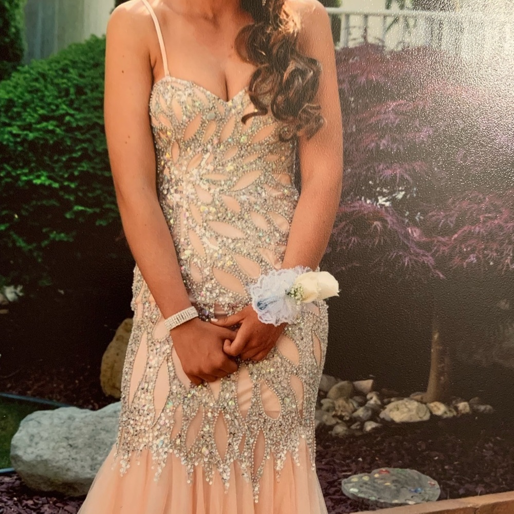 Size 4 Azaria Bridals blush gown
